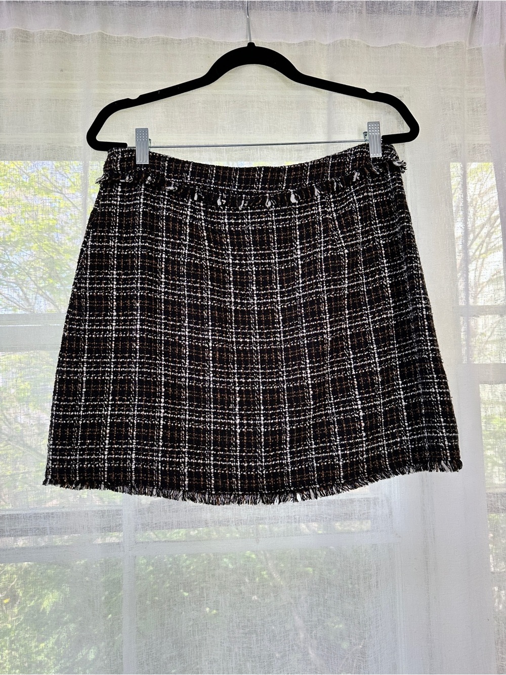 Day to Day Pepper Black and White Tweed Button-Front Mini Skirt - Picture 2 of 4